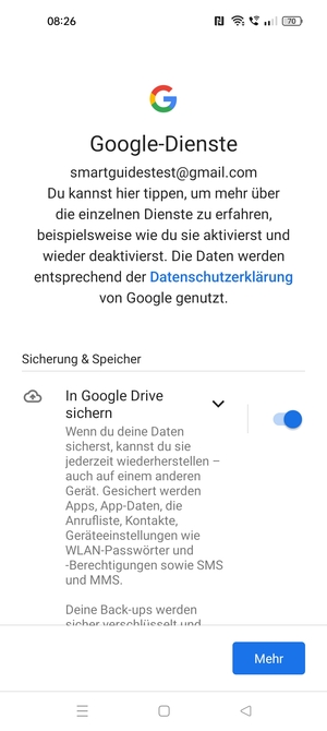 Wählen Sie Mehr