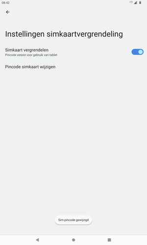 Uw Sim-pincode is gewijzigd