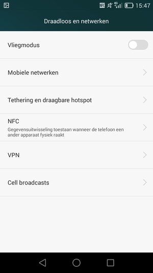 Selecteer Mobiele netwerken