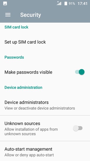 To change the PIN for the SIM card, return to the Security menu and select Set up SIM card lock
