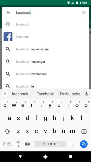Voer de app-naam in en selecteer Zoeken