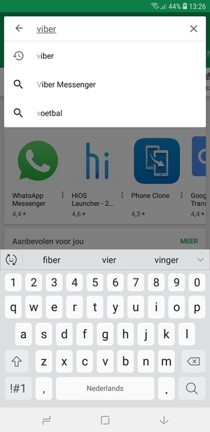 Voer de app-naam in en selecteer Zoeken