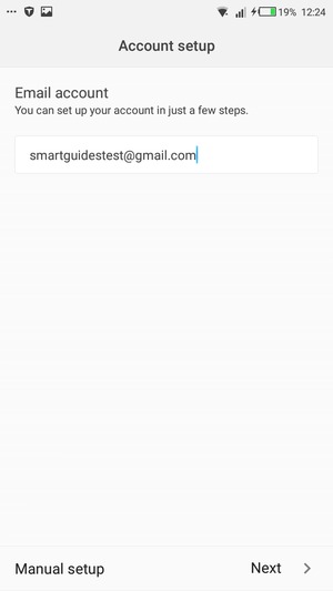 Enter your Gmail or Hotmail address and select Next