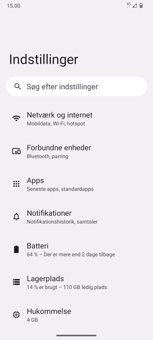 Vælg Netværk og internet