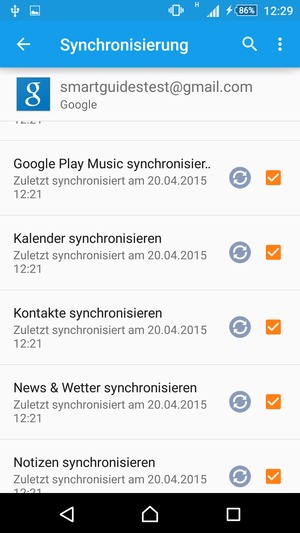 Ihre Daten werden synchronisiert