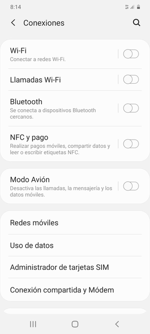 Seleccione Redes móviles