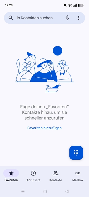 Wählen Sie Tastenfeld