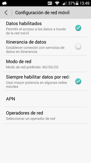 Para cambiar la red en caso de problemas de conectividad, seleccione Operadores de red