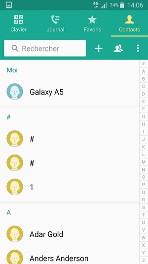 Sélectionnez le bouton du Menu