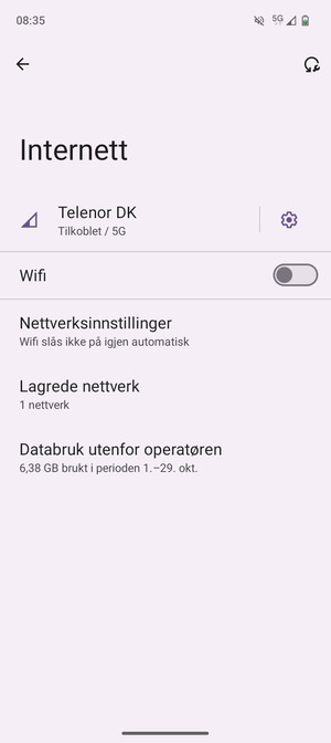Slå på Wifi