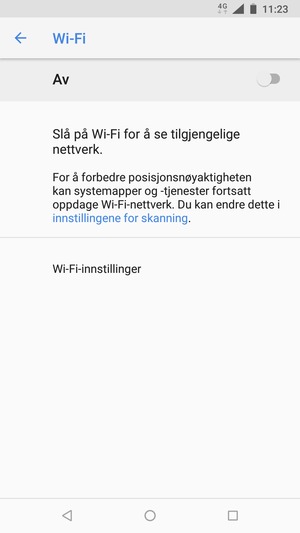 Slå på Wi-Fi