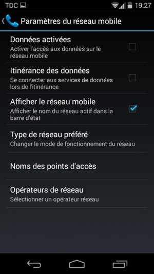 Pour changer de réseau en cas de problèmes de réseau, sélectionnez Opérateurs de réseau