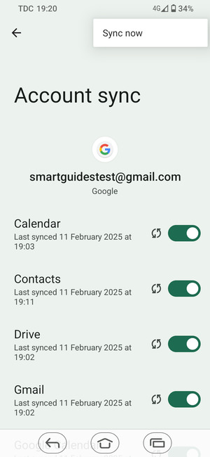 Select Sync now