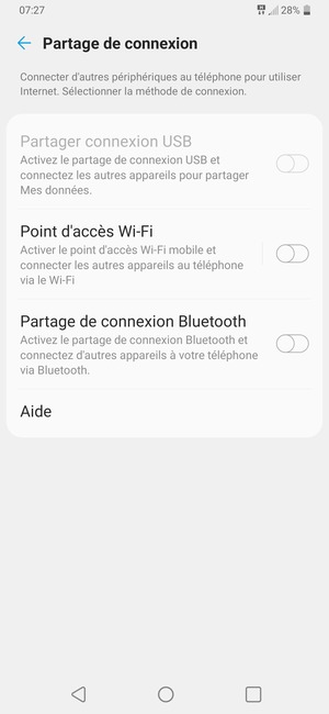 Sélectionnez Point d'accès Wi-Fi