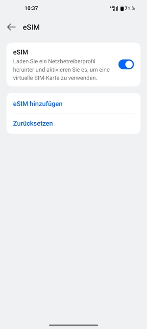 Wählen Sie eSIM hinzufügen