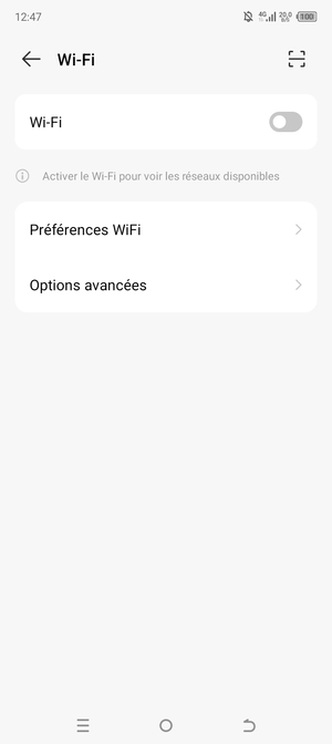 Activer le Wi-Fi
