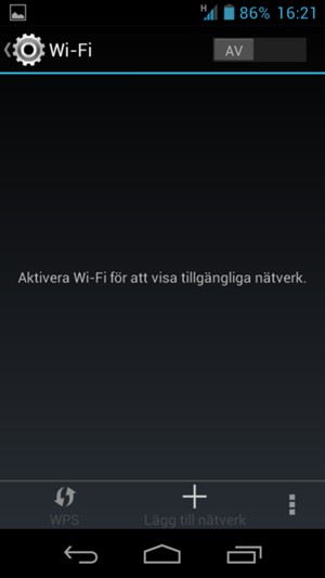 Aktivera Wi-Fi