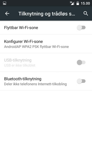 Velg Konfigurer Wi-Fi-sone