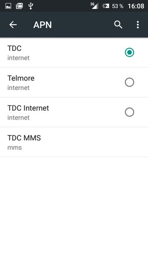 Sélectionnez le bouton du Menu