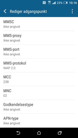 Vælg Menu-knappen