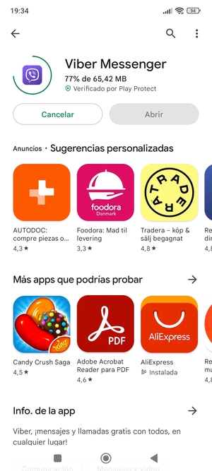 Espere a que el proceso de instalación finalice