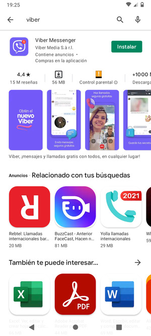 Seleccione la aplicación