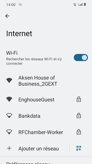 Sélectionnez le réseau sans fil auquel vous souhaitez vous connecter