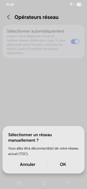 Sélectionnez OK