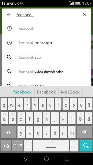 Geben Sie den Namen der App ein und wählen Sie Suchen