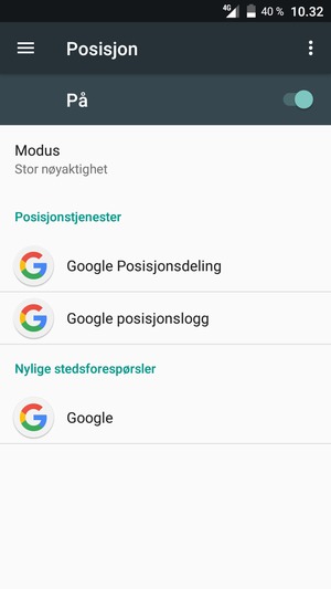 Slå av Posisjon