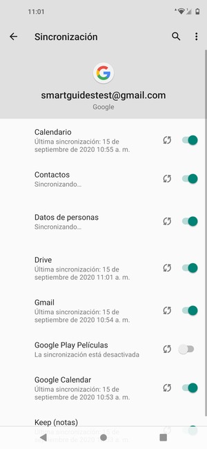 Su información será sincronizada