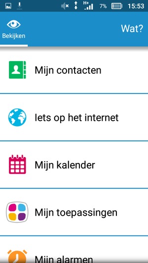 Scroll naar en selecteer Mijn contacten