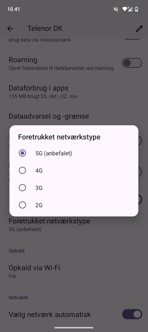 Vælg din foretrukne mulighed