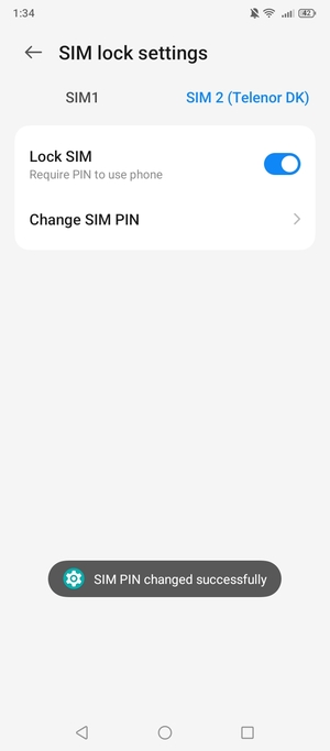 Your SIM PIN has been changed