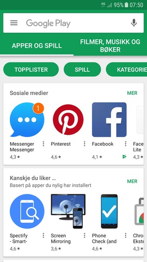Velg søkefelt