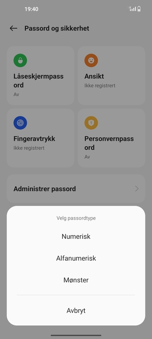 Velg Mønster
