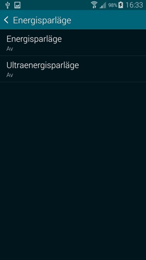 Välj Energisparläge