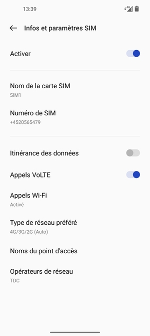 Pour changer de réseau en cas de problèmes de réseau, sélectionnez Opérateurs de réseau