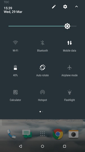 Adjust brightness to the required level