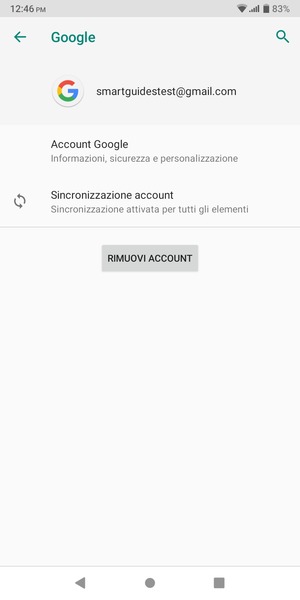 Seleziona Sincronizzazione account