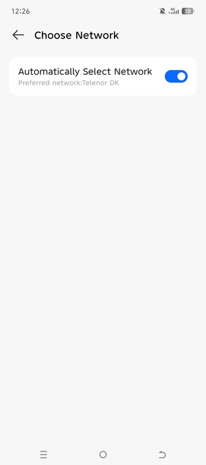 Turn off Automatically Select Network