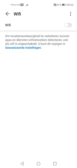 Schakel Wifi in