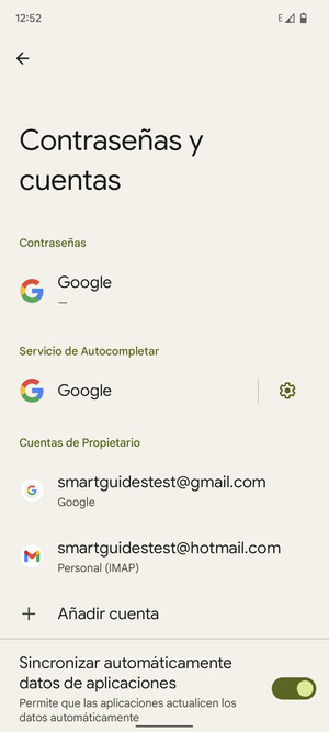 Seleccione su cuenta Google