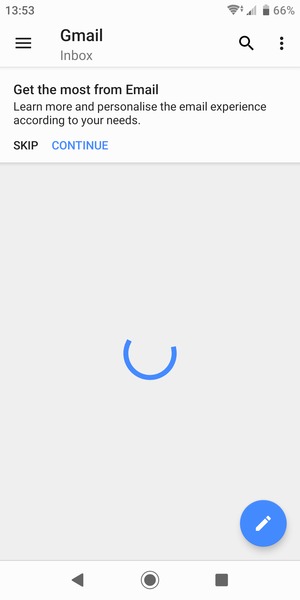 Wait for the syncing process to finish