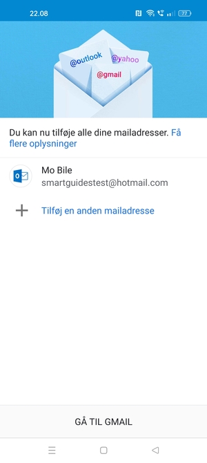 Vælg GÅ TIL GMAIL