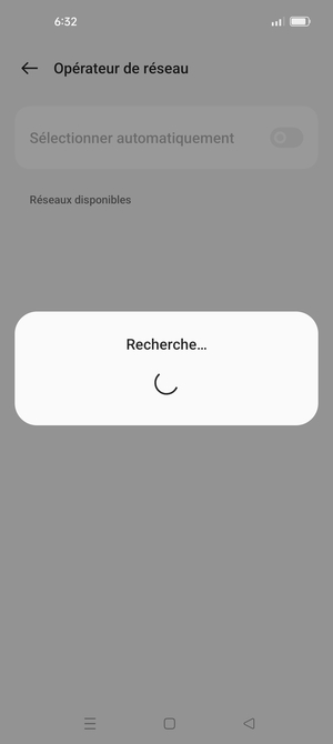 Veuillez attendre la fin de la recherche