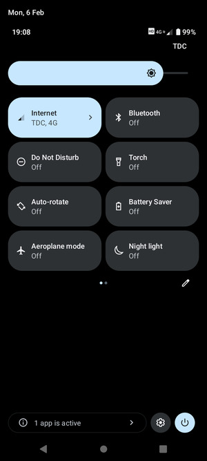 Adjust brightness to the required level