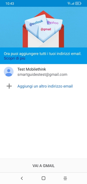 Seleziona VAI A GMAIL