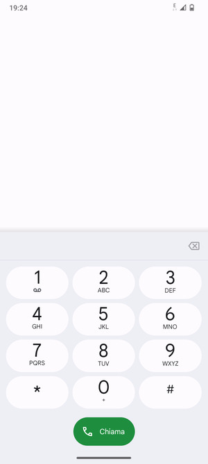 Premi e tieni premuto il numero 1