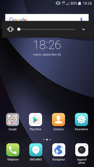 Maintenir appuyé pour passer en mode vibreur, qui est approuvé par une courte vibration